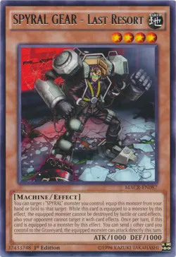 SPYRAL GEAR - Last Resort - MACR-EN087 - Rare - 1st Edition x3 - Lightly Played - Image 1