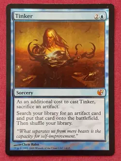 Magic The Gathering FROM THE VAULT EXILED FOIL TINKER FTV blue card MTG - Image 1