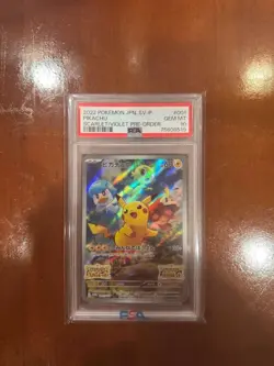 Pikachu 001/SV-P SV Scarlet/Violet Pre Order Promo Japanese Pokemon Card PSA 10 - Image 1