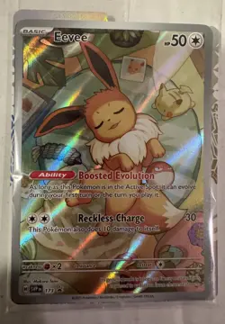 Pokemon TCG: Eevee SVP en 173 Prismatic Evolutions ETB Sealed Promo Card - Image 1