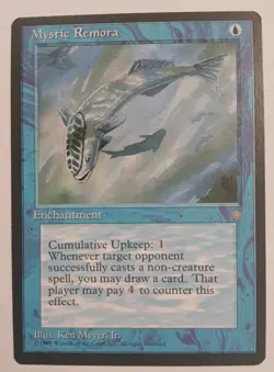Mystic Remora MTG Magic the Gathering Ice Age Enchantment Card Regular Rare - Image 1