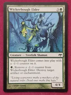 Magic The Gathering EVENTIDE WICKERBOUGH ELDER green card MTG - Image 1