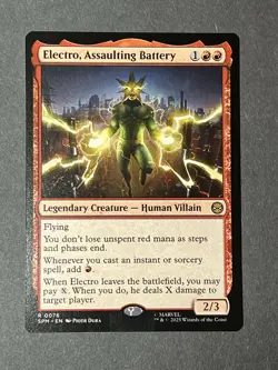 Electro, Assaulting Battery Rare #0076 MTG Marvel's Spider-Man Regular - Image 1