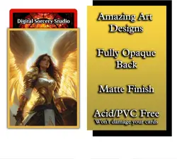 Angel Valkerie Game Card Sleeves 100 Pack - Perfect Fit for TCG, MTG, Giada Font - Image 4