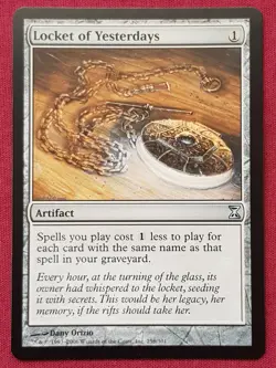 Magic The Gathering TIME SPIRAL LOCKET OF YESTERDAYS artifact card MTG - Image 1
