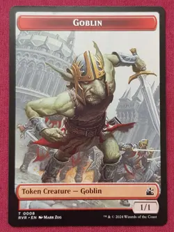 Magic The Gathering RAVNICA REMASTERED GOBLIN token card MTG - Image 1