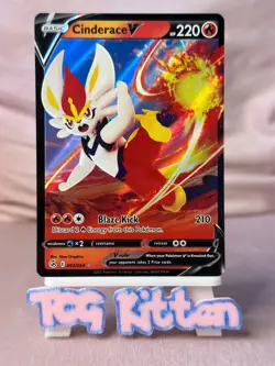 Cinderace V - 043/264 - Ultra Rare - Fusion Strike - Pokemon Card - TCGKITTEN - Image 1