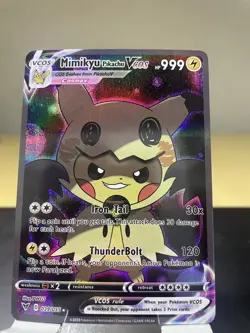 Vcos Pikachu Mimikyu Cosplay Custom Fan Art Card - Holo 2023 Pokemon Style - Image 1