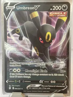 Umbreon V NM Ultra Rare Holo Evolving Skies Foil Pokemon TCG Card 94/203 - Image 1