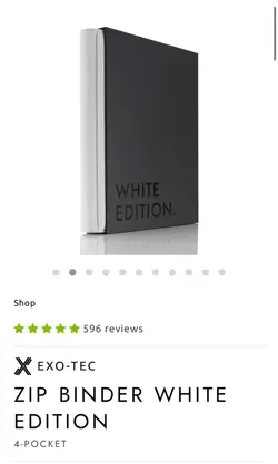 Vault X White Edition 4-Pocket Exo-Tec Zip Binder - 160 Cards - New - Image 1