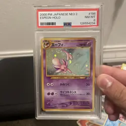 Espeon Neo 2 Japp No.196 PSA 8 Japanese Pokemon Card Holo Rare - Image 1