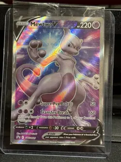 Pokemon TCG Mewtwo v SWSH229 Ultra Rare Black Star Promo Card - Image 1