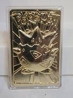 1999 Burger King Pokemon Togepi 23K Gold Plated Trading Card + Poke Ball - Image 4
