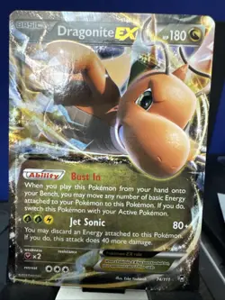 2014 XY - Furious Fists Dragonite-EX #74 Ultra Rare Holo Pokemon Card - Image 1
