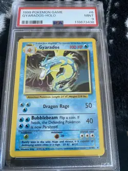 Pokemon TCG Gyarados Base Set Holo Rare Card 6/102 Psa 9 - Image 1