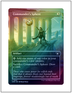 1x Commander's Sphere, Foil, Borderless Art, Magic MTG NM - Image 1
