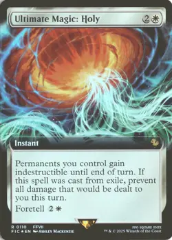 MTG Ultimate Magic: Holy (0110) *Foil* Extended Art Final Fantasy NM/MT - Image 1