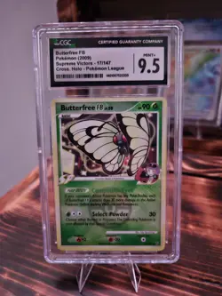 2009 Pokemon Butterfree FB Supreme Victors Cross Holo Pokemon League CGC 9.5 - Image 1
