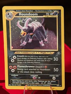 Houndoom #4/75 Pokemon Neo Discovery Unlimited Edition Holo Rare - Image 1