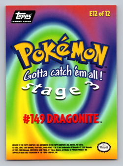 Dragonite #E12 Pokemon 1999 Topps Movie Evolution - Image 2
