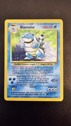 Blastoise 2/102 Holo Rare 1999 Pokemon Unlimited Base Set HP - Image 1
