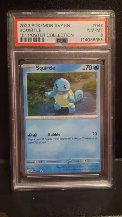 2023 POKEMON SVP EN-SV BLACK STAR PROMO 151 POSTER COLLECTION SQUIRTLE PSA 9 - Image 1