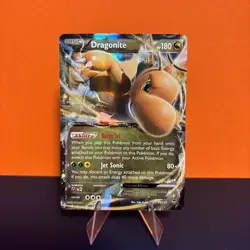 2014 Pokemon XY Furious Fists Dragonite EX Rare Holo EX 74/111 - Image 1