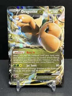 POKEMON TCG DRAGONITE EX 74/111 ULTRA RARE HOLO XY FURIOUS FISTS NM - Image 1