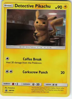 Detective Pikachu - SM190 Promo SM Promos NM Pokemon - Image 1