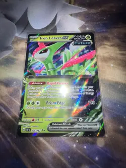Pokemon TCG Iron Leaves ex 025/162 Temporal Forces Double Rare Holo - Image 1