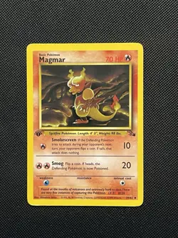 Magmar 39/62 Uncommon 1st Edition Fossil Pokemon TCG WoTC Vintage LP - Image 1