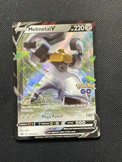 Melmetal V SWSH224 Holo Pokemon GO Stamped Black Star Promo Pokemon TCG NM - Image 1