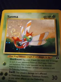 2001 Pokemon Yanma Neo Discovery UL Edition Holo Rare with Double Swirl #17/75 - Image 3