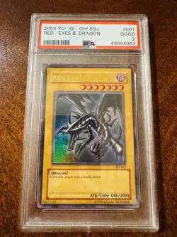 2003 Yu-Gi-Oh! Red-Eyes B. Dragon Starter Deck: Joey SDJ Unlimited Ultra PSA 2 - Image 1