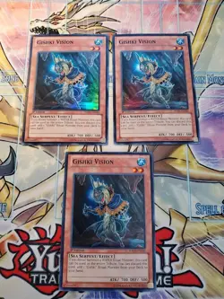 Yugioh - Gishki Vision HA06-EN040 NM 1st ed Super Rare x3 - Image 1