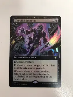 Ghoulish Impetus Foil Extended Borderless MTG Magic Gathering Card NM Mint CMM - Image 1