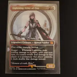 Lightning, Army of One #0320 (Borderless) Final Fantasy Regular - Image 1