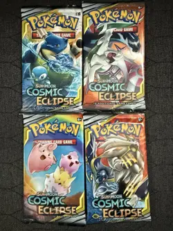 Pokemon TCG Sun & Moon Cosmic Eclipse Booster Pack Sealed, Single - Image 1