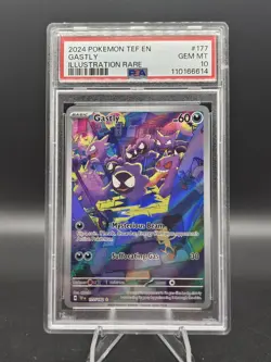 PSA 10 Gastly Illustration Rare 177/162 - 2024 Pokemon Sv05: Temporal Forces - Image 1