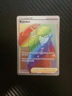 Brandon 203/195 Silver Tempest Sword & Shield Rainbow Secret Rare Near Mint - Image 1