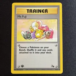 Mr. Fuji 58/62 1st Edition Fossil Pokemon TCG WoTC Vintage HP - Image 1