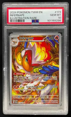2024 Pokemon S&V Twilight Masquerade Infernape IR PSA 10 Gem Mint #173 - Image 1