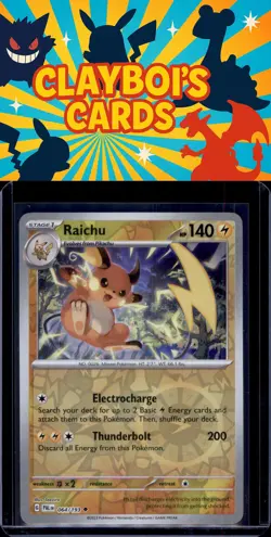 Raichu SV02: Paldea Evolved Pokemon 064/193 Reverse Holo NM+ - Image 1