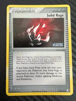 Pokemon TCG Solid Rage 92/115 Reverse Holo EX Unseen Forces DMG - Image 1