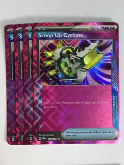 Pokemon TCG Prismatic Evolutions 4x Playset Ace Spec Scoop Up Cyclone 128/131 NM - Image 1