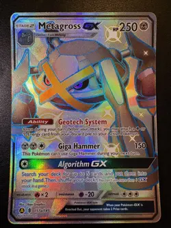 2019 Pokemon TCG Hidden Fates Metagross GX 157a/145 - Shiny Full Art NM - Image 1
