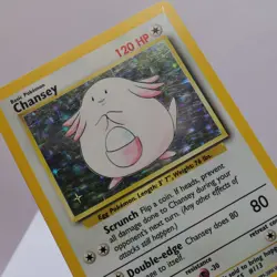 Pokemon TCG - Chansey 3/102 Base Set Holo Rare WOTC 1999 - MP - Image 1