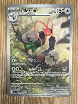 Unfezant 150/086 Illustration Rare Full Art - Pokemon Black Bolt SV10.5 NM - Image 1