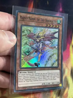 Majesty Maiden, the True Dracocaster - FIGA-EN052 Super Rare 1st Edition Yugioh - Image 1