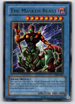 Yu-Gi-Oh! TCG - The Masked Beast LON-001 - Unlimited Super Rare Holo Foil LP - Image 1